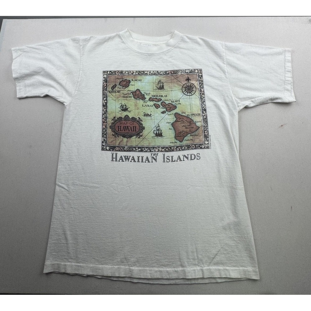 Vintage 90s Hawaiian Island Nature Tourist Single Stitch T-Shirt All‎ Sport